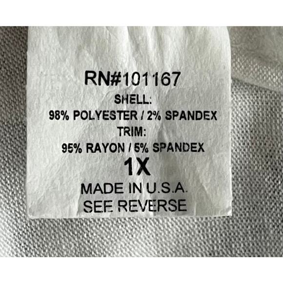 CHA CHA VENTE ASYMMETRICAL OVERLAY BLOUSE WITH TANK, WOMENS, 1X-Multicolors - Picture 11 of 12